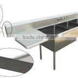 NSF and CSA Approval Three Compartments Stainless Steel Commercial Kitchen Sink thumbnail-2