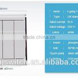 UK Standard Simple Style Four Gang Light Switch Plates Wholesale thumbnail-2