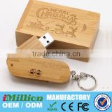 bamboo usb key with keyring wooden usb box engraving