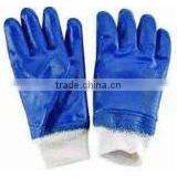SUPER -Blue/yellow Nitrile Knit Wrist Closed Back Glove thumbnail-1