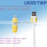 Fashionable Style 2 in 1 Charger Cable With Micro 5pin for Android and Iphone Usb Cahrger Cable to dc 3.5 mm Jack thumbnail-5