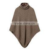 BGA15045 Ladies High Collor Shawl Warm Wrap Soft Hand Feeling Cashmere Poncho