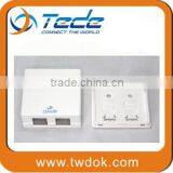 2port RJ45 Surface Mount Boxes for Cat5e Keystone jack