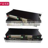 24Ch Video/1RS485 Return Data to Fiber SM 20km Optical Video Converter 1CH to 64CH Cctv Fiber Optical Transmitter and Receiver