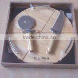 Cheese Knives With Cutting Board(rubber Wood Board)