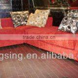 Red Sectional Corner Sofa Set