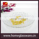 Embossed Weave Mesh Clear Depression Glass Plate 10'' 8" 7" thumbnail-4