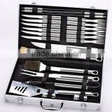 24pcs Premium Stainless Steel BBQ Set With Aluminum Storage Case - Perfect Heavy Duty Professional Outdoor Barbecue Grill Tool A thumbnail-1
