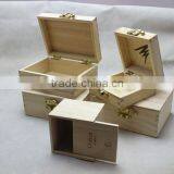 Small Wooden Storage Crates Wooden Box With Lid thumbnail-1