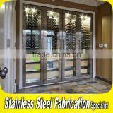 Restaurant Stainless Steel Wine Rack Wine Cellar Cabinet Wine Rack thumbnail-3