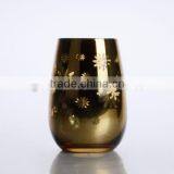 New Design Electroplating Golden Color Glass Tumbler Stemless Wine Glass thumbnail-4
