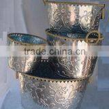 Oval Galvanized Sheet Planter Set thumbnail-1