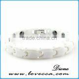 Top Selling Men White Tungsten Mesh and Ceramics Bracelet thumbnail-2
