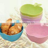 Apple Shaped Wheat Straw Bowl Eco-friendly Plastic Bowl for Children thumbnail-1