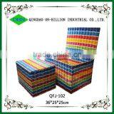 Set of 2 Woven Plastic Storage Container thumbnail-1