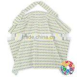 Aqua White Stripe Seersucker Cotton Nursing Cover for Breastfeeding, Mum Udder Covers Breastfeeding thumbnail-5