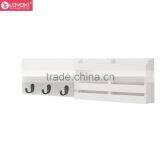 Wall Shelf and Mail Holder With 3 Coat Wall Hooks Creative Home Furniture Entryway Rack Floating Shelf thumbnail-2