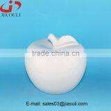 Good Sales Home Decoration White Ceramic Apple thumbnail-1
