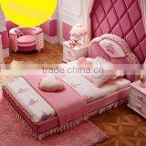 Modern Pink Color Upholstered Unique Kids Princess Bedroom Furniture Sets - BF07-70345 thumbnail-1