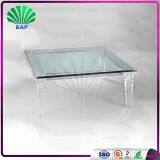 European Style Acrylic Furniture Coffee Table Plexiglass End Table With Clear Lucite Legs thumbnail-4