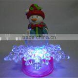 Flashing LED Color Changing Small Acrylic Snowman thumbnail-3