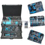 LB-389 206pcs Swiss Kaft Screwdriver Set Hand Tool Set in Aluminium Drawer Case