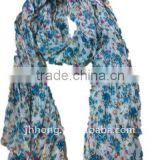 lady's fashion blue chiffon scarf