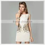 Customized 2014 New Design Digital Printing Commuter Outfit Silk Crepe Dresses thumbnail-1