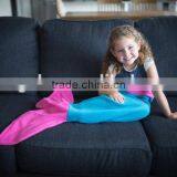 New Design Children's Super Soft Fleece Little Mermaid Tail Blanke Sleeping Bag HSD5765 thumbnail-2