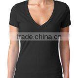 New Trend V Round Collar T Shirt V-neck T-shirt OEM ODM Offered thumbnail-1