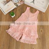 2017 Wholesale Kids Girl Fringed Clothing Short Sets for Summer thumbnail-2
