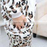 Flannel Cartoon Adult Animal Jumpsuit Animal Pajamas Jumpsuit Leopard Design thumbnail-5