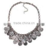 Classic Coin Pendant Silver Color Necklace Jewelry for Unisex Adults thumbnail-2