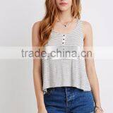 Summer U Neck Henley Sexy Girl Tank Top thumbnail-1