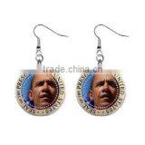 New Products 2015 Fleur de Lis Football Charm Dangle Earring for Crowd thumbnail-4