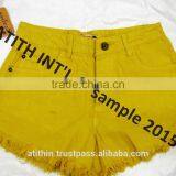 Ladies Tie Die Denim Shorts thumbnail-3