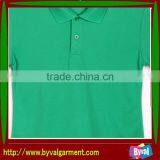 Customed Men's Pure Cotton Pique Fitted Blank Green Short Sleeve Polo Neck Shirt thumbnail-4