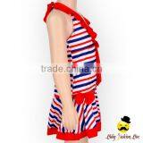 YZA-002 Yihong Cute Stripe Stylish Little Girls Sleeveless Bow Dress Designs Swimsuit Onesie Kids Swimming Wear thumbnail-4