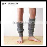 Fashionable Grey Knitted Lace Boot Socks thumbnail-2