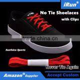 Flexible No Need Tie Footwear Laces for Outdoor Sports Sneakers - Customized No-Tie Red Shoelaces Fits Running Shoe Casual Shoes thumbnail-1