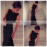 2016 Wholesale Price Fashion Red Night Evening Dress Sleeveless Long Maxi Lady Spring Summer thumbnail-3