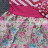 Girls Summer Dress 2-7t Available Baby Kids Hot Pink Flower High Low Dress With Matching Headband and Necklace Set thumbnail-4