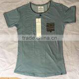 New Blue Men's Chest Patterned Pokcet Double Hem T-Shirts thumbnail-1