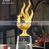 2017 High Quanlity Gold Plated Chanticleer Trophy for Business Gift