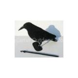 PE Flocked Hooded Crow Decoys With Legs And Stick, Lightweight Hunting Pigeon Decoys Without Fading