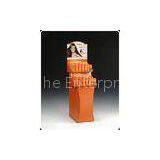 Orange Cosmetic Display Stands Flooring Showcase Holders for Ladies Care Cream