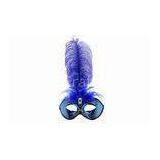 Christmas Ornament Ladies Funny Blue Feather Masquerade Masks