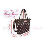 Brown Modern pink polka dot Womens Tote Bags with Single shoulder