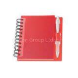 Red promotional spiral office notebooks