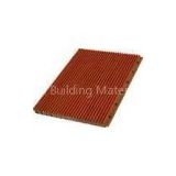 Orange Red Decorative Wooden Grooved Acoustic Panel For Dinning Room
